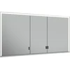 Image de Keuco Vis pour panneaux longues portes Royal Lumos 140x73x16cm, sans Abl, blanc, 3 portes, alu anodisé argenté