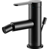Image de Keuco Mitigeur monocommande bidet IXMO Flat Sortie 110 mm, avec garniture, noir mat