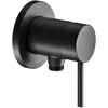 Image de KEUCO IXMO Soft Mitigeur monocommandé pour douche avec raccord de flexible, rosace ronde, 59552370201, Couleur: Noir mat