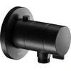 Image de Keuco Kit de montage IXMO SOLO UP-Br-THM, raccord tuyau, rond, noir mat