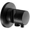 Image de KEUCO IXMO Vanne d'inversion UP 2 consommateurs, raccord de flexible, poignée Comfort et support de douche, avec arrêt, rosace ronde, 59557371201, Couleur: Noir Mat