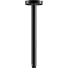 Image de Keuco Bras de douche A 300 mm, noir mat, raccord plafond, rosace ronde