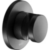 Image de Keuco Support de douche mural IXMO noir mat, rosace ronde, utilisable à droite ou à gauche