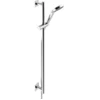 Image de Keuco Set de douche IXMO chromé, rosaces carrées, 3 types de jets