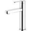 Image de Keuco Mitigeur monocommande lavabo 130 IXMO Flat A 124mm, sans garniture, rosace ronde, chromé