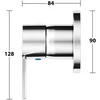 Image de Keuco Plan blue Kit de montage mitigeur monotrou encastré, rond, chromé