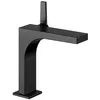 Image de KEUCO Robinet mitigeur de lavabo, armature de lavabo pour salle de bain et WC, robinet à levier unique, chromé, hauteur : 21 cm, Edition 11 Black Selection