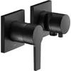 Image de KEUCO EDITION 11 Set mitigeur monocommande encastré pour 2 consommateurs avec raccord de flexible et support de douche, 51151371222, Couleur: Noir mat