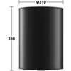 Image de Keuco Poubelle Plan 5 l, avec couvercle plastique gris-noir mat