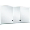 Image de Keuco Vis pour panneaux portes longues Royal Lumos 140x73x13cm, sans abattant, blanc, 3 portes, alu anodisé argent