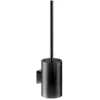 Image de KEUCO AVENO 14664379000 Brosse de toilette, boîtier en verre véritable mat, couleur : noir mat