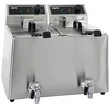 Image de Saro - EF 88 Friteuse avec Robinet de Vidange, 2 x 8 l, Inox, Cuve à Zone Froide, Résistance Amovible, Thermostat de Sécurité, 2 x 3 kW