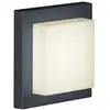 Image de TRIO, Applique, Hondo incl. 1 x LED,SMD,3,5 Watt,3000K,330 Lm. Plastique, Blanc, Corps: Fonte daluminium, Anthracite L:14,0cm, H:14,0cm, P:6,0cm IP54
