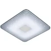 Image de TRIO, Plafonnier, Samurai incl. 1 x LED,SMD,30,0 Watt,3000 - 5500K,2400 Lm. Corps: Acryl, Blanc L:42,5cm, L:42,0cm, H:6,0cm IP20,Commande à distance,Variateur intégré