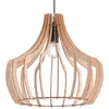 Image de Reality Leuchten Suspension en bois Wood avec design à lamelles
