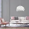 Image de Reality Leuchten Suspension Leavy, chrome/blanc, Ø 38 cm, plastique