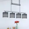 Image de Trio Lighting Abat-jour en tissu gris - Suspension Garda à 4 lampes.