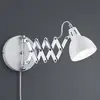 Image de Reality Leuchten Applique murale Scissor, blanc, métal, fiche, accordéon
