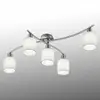 Image de Trio Lighting Plafonnier Garda avec des abat-jour de tissu gris