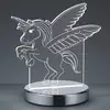 Image de Reality Leuchten Lampe à poser Karo 3D hologramme à motif licorne