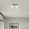 Image de Reality Leuchten Spot pour plafond Tommy, nickel/blanc, longueur 28 cm, à 2 lampes Tissu