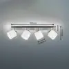 Image de Reality Leuchten Spot pour plafond Tommy, nickel/blanc, longueur 70 cm, à 4 lampes.