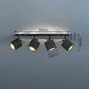 Image de Reality Leuchten Spot pour plafond Tommy, noir/or, longueur 70 cm, à 4 lampes.