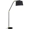 Image de Trio Leuchten TRACY 462100132 Lampadaire en métal noir mat, abat-jour en tissu noir, sans 1 ampoule E27