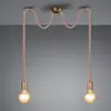 Image de Trio Lighting Suspension décentrée Rope à 2 lampes avec corde