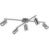 Image de Trio Leuchten Plafonnier Marley 612400507 - En métal nickel mat - 5 ampoules - Sans 1 ampoule GU10