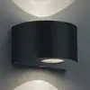 Image de Reality Leuchten Applique d'extérieur LED Rosario ronde, noire