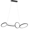 Image de Trio, Suspension, Rondo incl. 1 x LED,SMD,37,0 Watt,3000K,4600 Lm. Corps: Métal, noir mat L:110,0cm, L:30,0cm, H:150,0cm Réglable avec interrupteur,IP20,Réglable en hauteur,Non variable