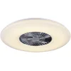Image de Reality Leuchten Ventilateur de Plafond LED à intensité Variable Silencieux Ø 75 cm avec télécommande et minuterie   Effet chromé et Blanc