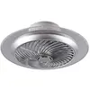 Image de Reality Leuchten Ventilateur de Plafond LED à intensité Variable Silencieux Ø 55 cm avec télécommande et minuterie - Lumière de Nuit - Chromé/Blanc