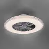 Image de Reality Leuchten Ventilateur de plafond LED Harstad, cadre cristal