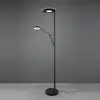 Image de Trio Lighting lampadaire à éclairage indirect LED Barrie avec lampe de lecture noir mat