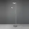 Image de Trio Lighting Lampadaire à éclairage indirect LED Barrie avec lampe de lecture nickel mat