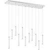 Image de Trio, Suspension, Tubular incl. 11 x LED,SMD,2,8 Watt,3000K,350 Lm. Plastique, Blanc, Corps: Métal, blanc mat L:115,0cm, L:15,0cm, H:150,0cm Réglable avec interrupteur,IP20,Réglable en hauteur