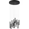 Image de webmarketpoint Suspension moderne Tubular 11 Tubes Led Noir Ø40 cm Trio Lighting