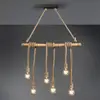 Image de Reality Leuchten Suspension Wilma en bambou, à 6 lampes