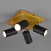 Image de Trio Lighting Spot pour plafond Marley, noir mat, à 4 lampes