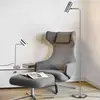 Image de Trio Lighting Lampe sur pied Marley, nickel, hauteur 151 cm, métal