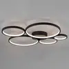 Image de Trio Lighting Plafonnier LED Rondo, noir mat