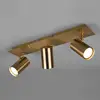 Image de Trio Lighting Spot pour plafond Marley, laiton vieilli, à 3 lampes