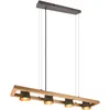 Image de Trio, Suspension, Bell 4xE14, max.25,0 W Métal, nickel antique, Corps: Métal, nickel antique L:100,0cm, L:21,0cm, H:150,0cm IP20,Sans illuminant,Réglable en hauteur
