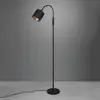 Image de Reality Leuchten Lampadaire Tommy, noir/or, hauteur 130 cm, métal/tissu
