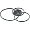 Image de Trio, Plafonnier, Winona incl. 1 x LED,SMD,28,0 Watt,2700-6500K,3200 Lm. incl. 1 x LED,SMD,10,0 Watt, Corps: Métal, noir mat L:78,0cm, L:60,0cm, H:11,5cm