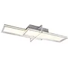Image de Trio, Plafonnier, Charleston incl. 1 x LED,SMD,22,0 Watt,3000K,2600 Lm. incl. 1 x LED,SMD,13,5 Watt,3000K,1800 Lm. Corps: Métal, Aluminium balayé L:101,0cm, L:38,0cm, H:12,5cm