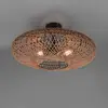 Image de Trio Lighting Plafonnier Hedda en sisal et métal