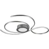 Image de Trio, Plafonnier, JIVE incl. 1 x LED,SMD,48,0 Watt,2700-6000K,5600 Lm. Plastique, Blanc, Corps: Métal, Nickel mat L:80,0cm, L:73,0cm, H:7,6cm